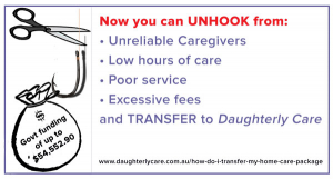 unhook transfer home care-package approved provider