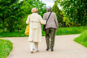 older couple Walking together