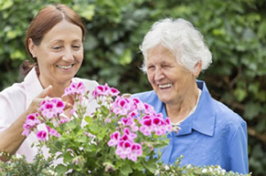 elder living a happy lifestyle with in home care