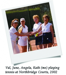 Memories of tennis with the girls in polaroid frame small2