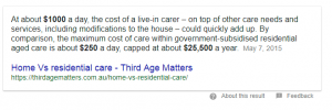 google snippet home residential care