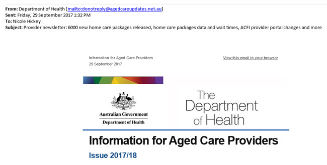 info aged care providers