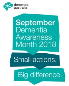 dementia australia awareness month 2018 small actions big difference alzheimers disease frontotemporal vascular lewy body
