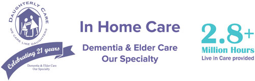 daughterly care aged care private inhome 24hr 24 hour senior elder dementia respite palliative parkinsons disease